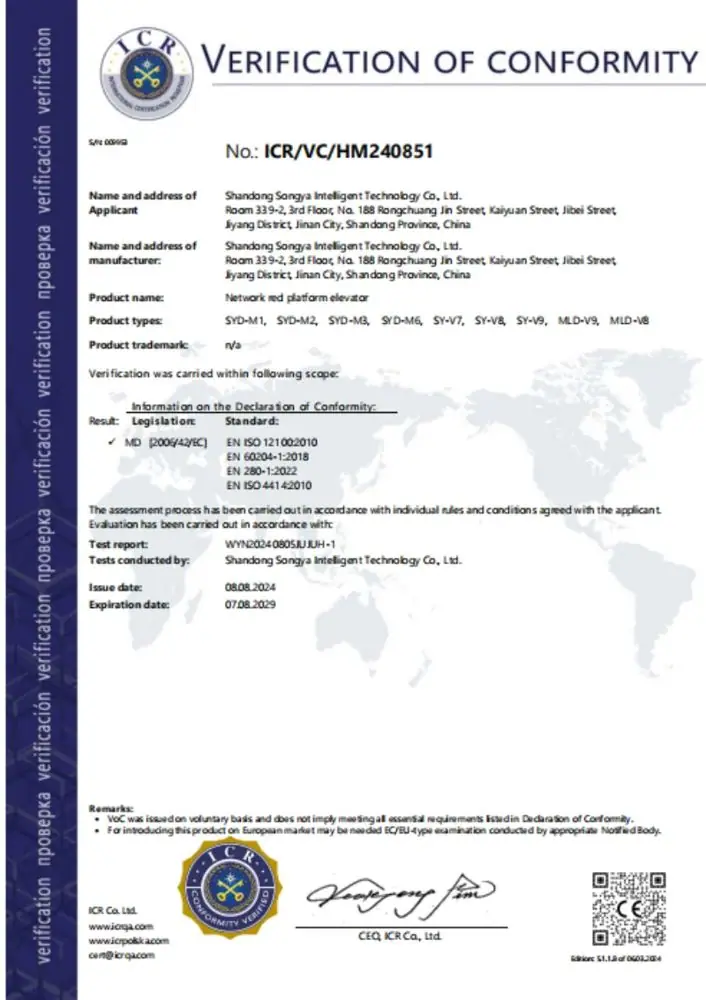 Levitex certificate 6